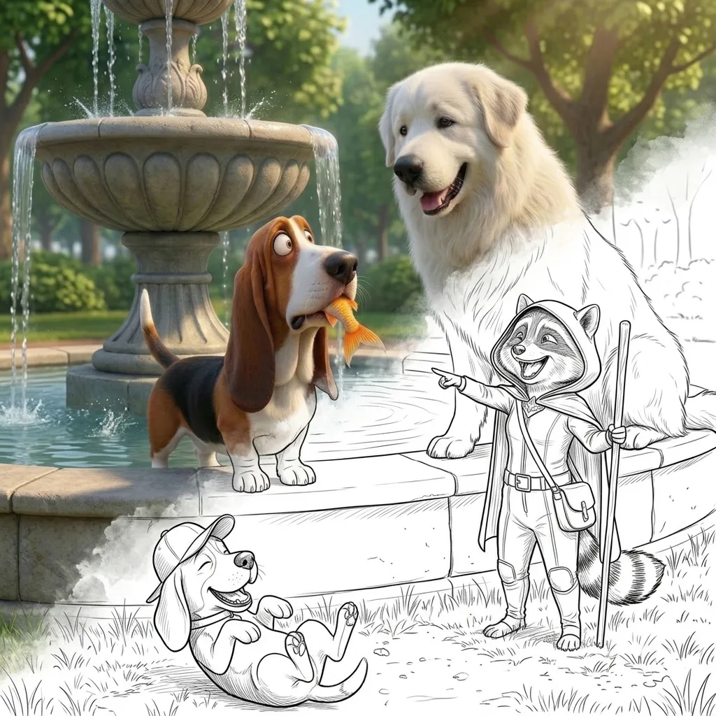 Dukey's Detective Coloring Page