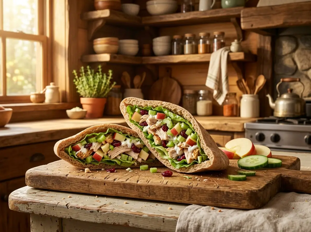 Dukey's Day-After Harvest Chicken & Apple Pita Pockets